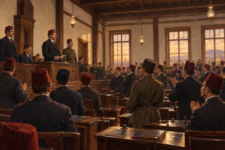 A török parlament kikiáltása a köztársaságról 1923-ban