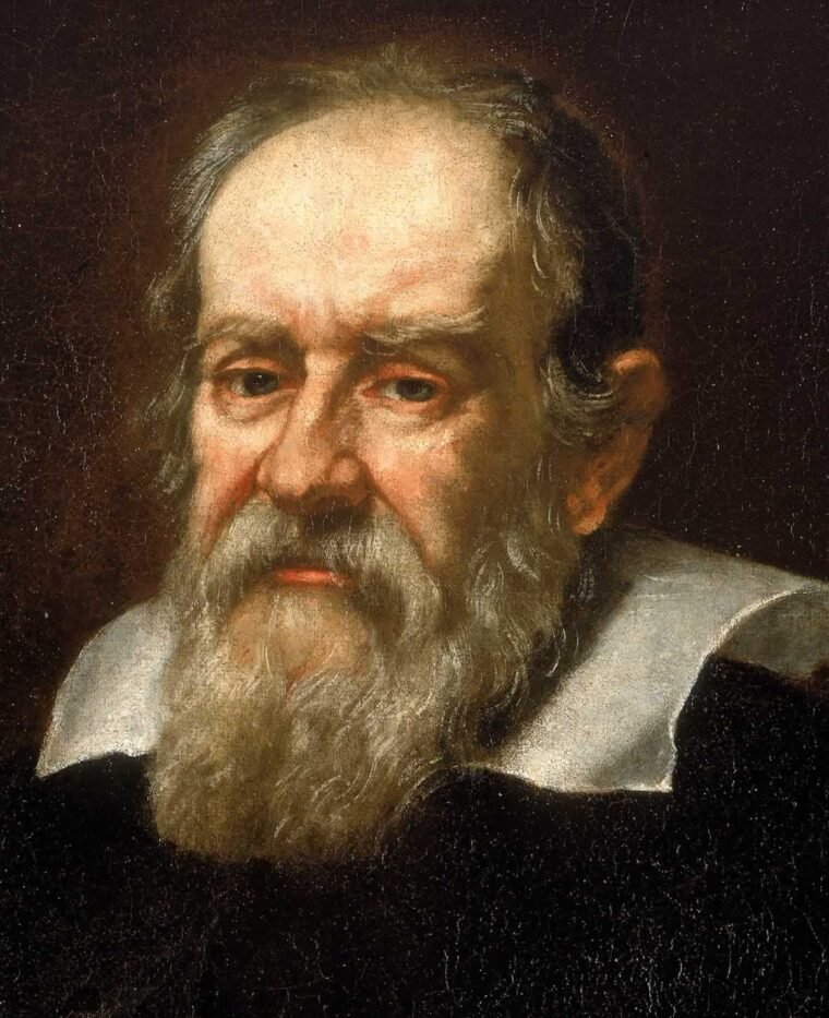 Galileo Galilei portréja, a híres olasz csillagász és tudós.