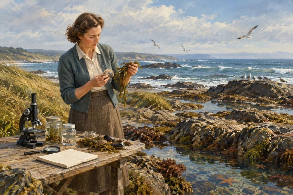 Rachel Carson művészi, AI által generált illusztrációja